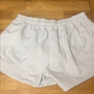 white lululemon hotty hot shorts (tall)